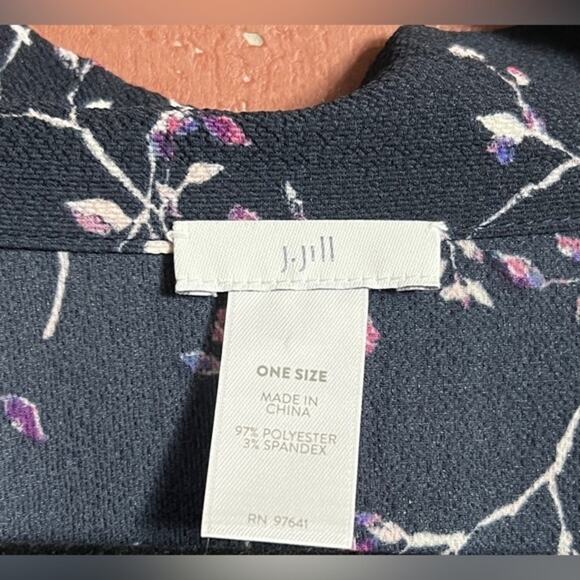 J Jill Blue Floral Kimono - Picture 2 of 7